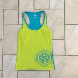 Zumba racerback top, size medium.